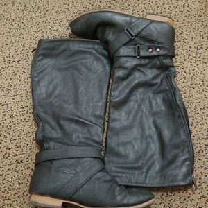 Black Knee High Boots